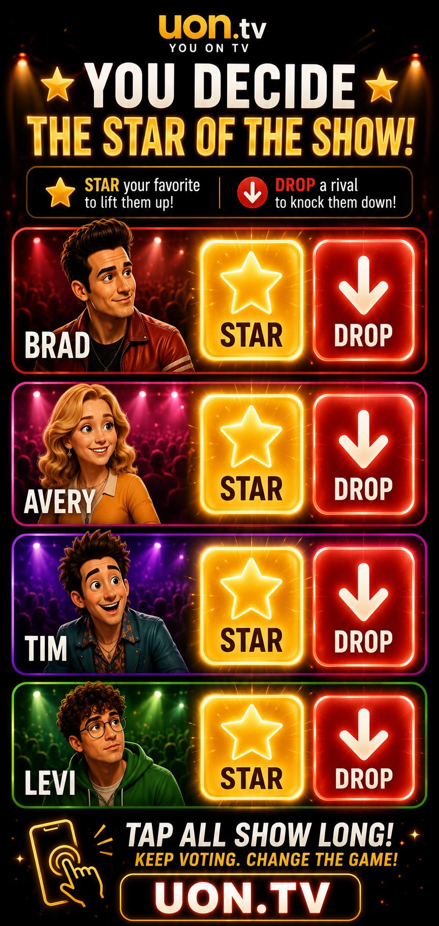 UON.TV Voting Screen